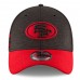 Men's San Francisco 49ers New Era Black/Scarlet 2018 NFL Sideline Home Official 39THIRTY Flex Hat 3058187